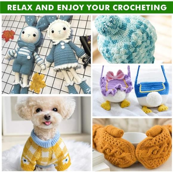 73 Pack Crochet Hooks Set, 13 PCS 2mm(B)-10mm(N) Ergonomic Soft Grip Crochet - Picture 7 of 7